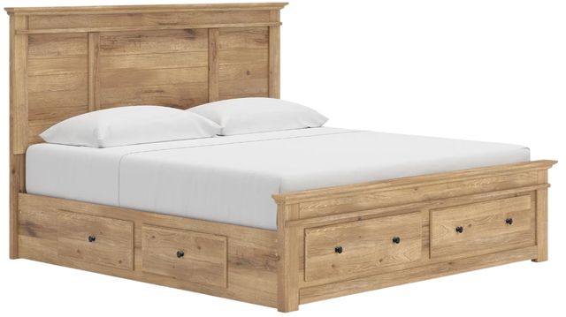 Signature Design by Ashley® Makidern Tan King Panel Storage Bed-0