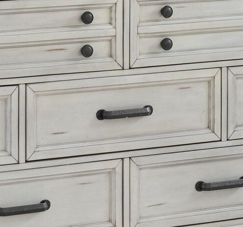 Elements International McCoy Antique White Dresser-3