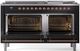Ilve® Nostalgie II Series 60" Glossy Black Pro Style Dual Fuel Range-1