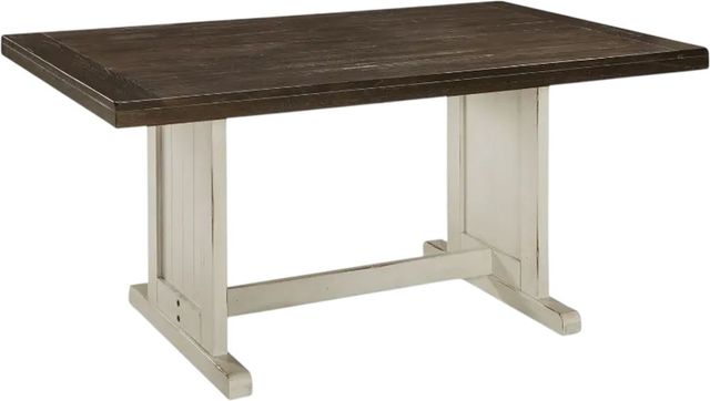 Sunny Designs™ Carriage House European Dark Nook Table with Cottage White Base-0