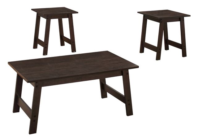 Monarch Specialties Inc. 3 Piece Espresso Table Set-2