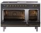 Ilve® Nostalgie II Series 48" Graphite Matte Pro Style Dual Fuel Range-1