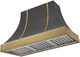 AGA Cascade 48" Slate Wall Mounted Range Hood  with Antique Brass Trim-0