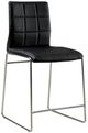 Furniture of America® Kona 2-Piece Black/Chrome Counter Chair Set-0