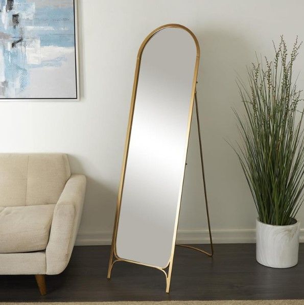 Deco Marche Gold Arched Foldable Floor Mirror-3