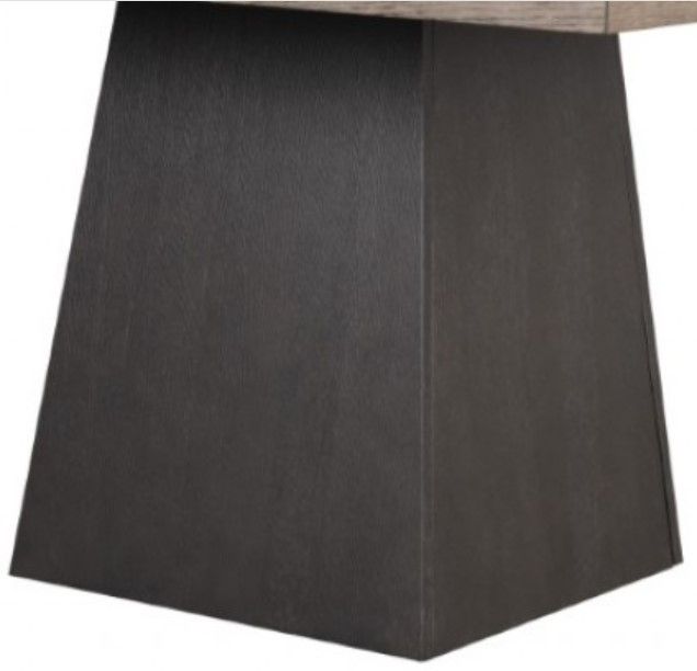 Furniture of America® Broager Rustic Oak Square Dining Table with Dark Walnut Base-4