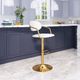 Zuo® Modern Gusto Gold/White Bar Stool-4