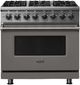 Viking® 5 Series 36" Damascus Gray Pro Style Dual Fuel Range-0