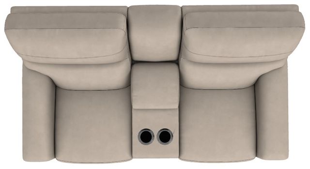 La-Z-Boy® Ava Ivory Leather Power Reclining Loveseat with Console and Headrest-4