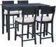 Linon Jordan 5-Piece Dark Charcoal Dining Table Set-0