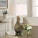 Uttermost® Shyla Dark Moss Glass Table Lamp with Brass Accents-1