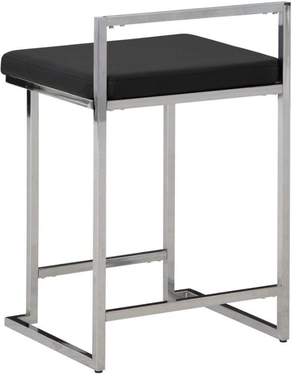 Signature Design by Ashley® Madanere Black/Chrome Counter Stool-2