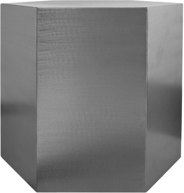Meridian Furniture Hexagon Brushed Chrome End Table-1