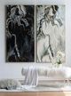 A & B Home 2-Piece Black/White Marbled Print Wall Art Set-3