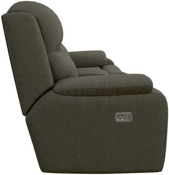 La-Z-Boy® Dorian Smoke Power Reclining Loveseat with Console and Headrest-2