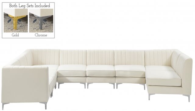 Meridian Furniture Alina 8-Piece Cream Modular Sectional-1