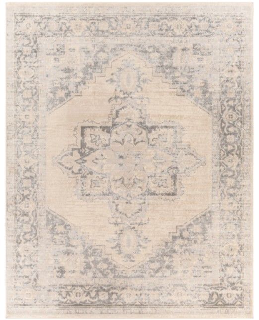 Surya City Light Cream/Light Gray 4'x6' Area Rug-1