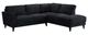 Mazin Furniture Dorian 2-Piece Black Right-Arm Facing Loveseat Sectional and Chaise-0
