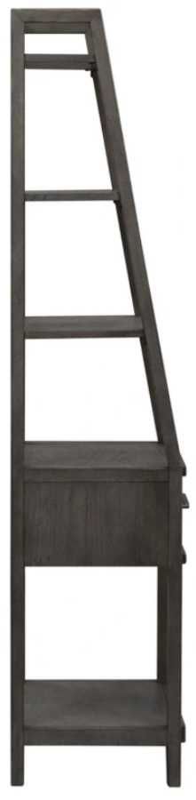 Liberty Furniture Modern Farmhouse Dusty Charcoal Leaning Bookcase-3
