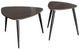 Furniture of America® Cove 2-Piece Natural Nesting Table with Black Base-2