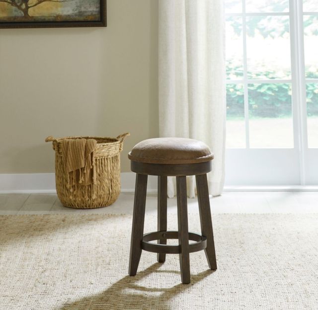 Liberty Furniture Paradise Valley Saddle Brown/Tobacco Console Stool-1