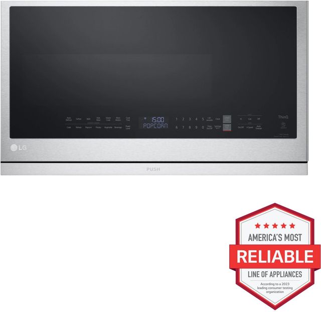 LG 2.1 Cu. Ft. PrintProof™ Stainless Steel Over The Range Microwave-1