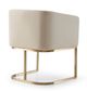 VIG Furniture Modrest Beige/Brass Dining Chair-2