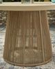 Signature Design by Ashley® Ocean Park Beige Aluminum Outdoor Dining Table-3