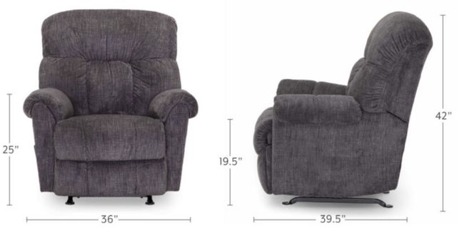 Franklin™ Darwin Recruit Fudge Manual Swivel Rocker Recliner-2