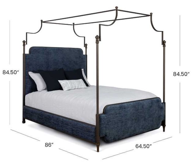 Wesley Allen Customizable Kenton Queen Upholstered Canopy Bed-2