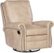 Bradington-Young Customizable Reddish Swivel Glider Manual Recliner-1