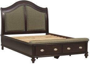 Mazin Furniture Marston Dark Cherry Easter King Sleigh Bed-1