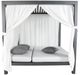 CabanaCoast® Customizable Muse Aluminum Outdoor Cabana Daybed with 3 Curtain-2