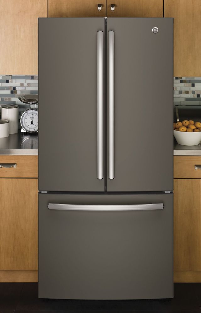 GE® 18.6 Cu. Ft. Slate Counter Depth French Door Refrigerator-1