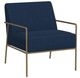 International Furniture Direct Aragon Blue/Gold Accent Chair-0