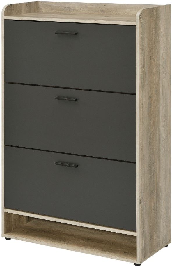 Coaster® Denia Antique Pine/Gray 3-Tier Shoe Storage Cabinet-3