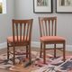 Linon Shelly 2-Piece Brown/Red Upholstered Dining Chair-1