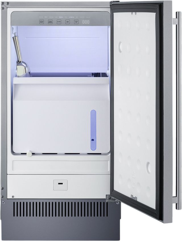 Summit® 18" 60 lb. Stainless Steel Undercounter Ice Maker-1