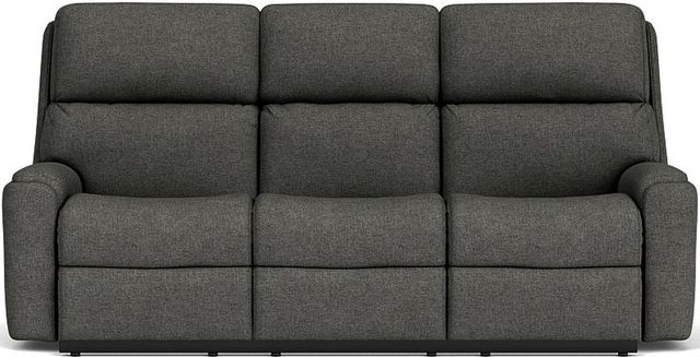 Flexsteel® Rio Gray Ash Reclining Sofa-1
