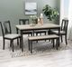 Powell® Willow 6-Piece Smokey White/Dark Gray Dining Set-1