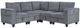 Homelegance® Walterboro 5-Piece Dark Gray L-Shape Sectional with Storage-0
