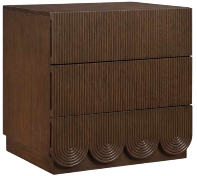 Meridian Furniture Scallop Brown Nightstand-0