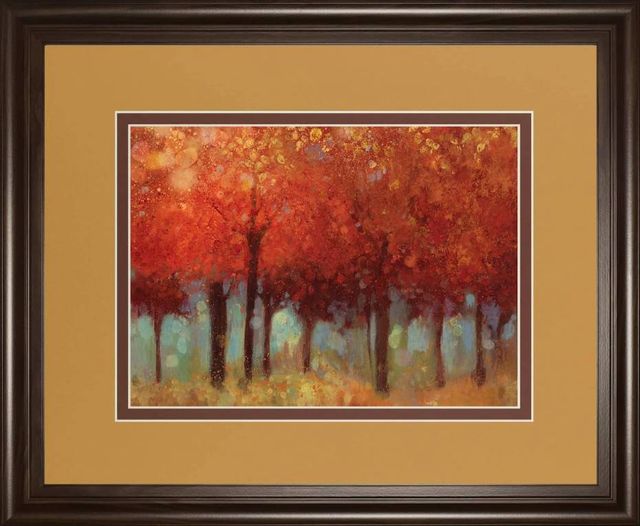 Classy Art Red Forest by Jensen Framed Wall Art-0