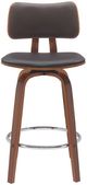 Armen Living Pico Brown/Walnut Swivel Bar Stool-1