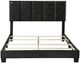 Bernards Harper Black Upholstered Queen Panel Bed in a Box-1