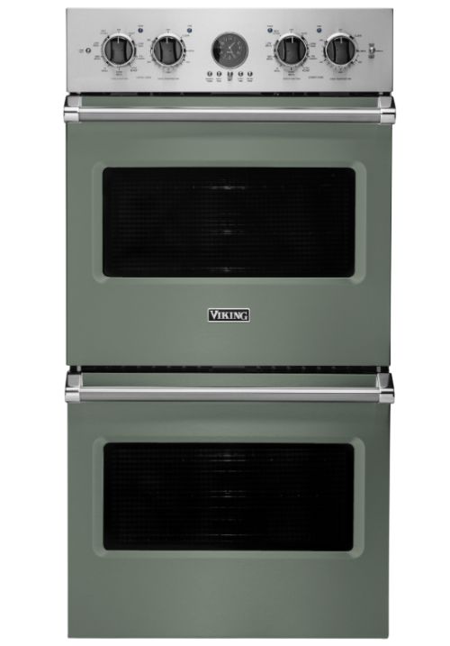 Viking® 5 Series 27" Eucalyptus Double Electric Premiere Wall Oven-0