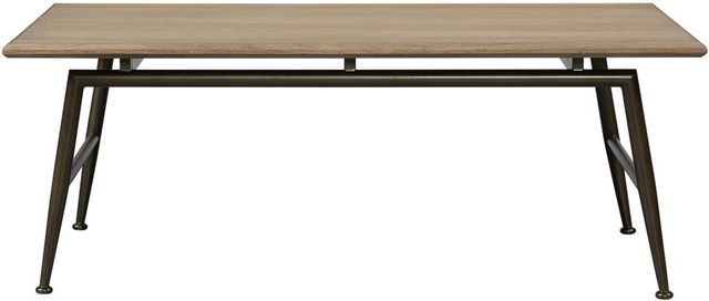 Bernards  Linné Wheat Cocktail Table with Metal Base-2