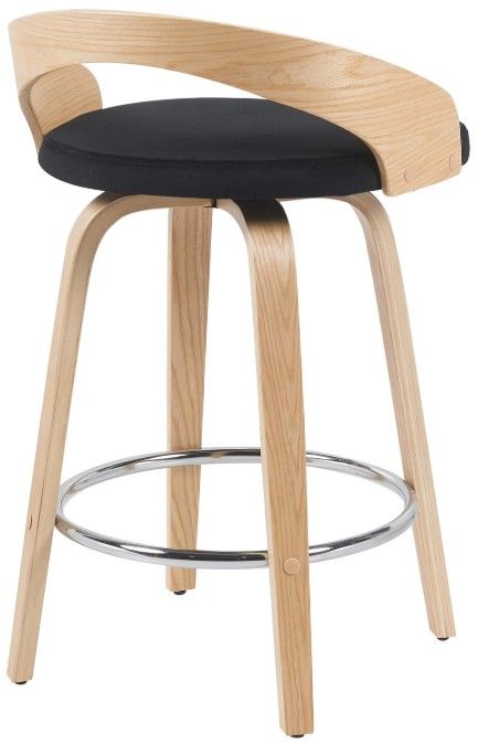 Armen Living Sonia Black/Oak Counter Stool-3