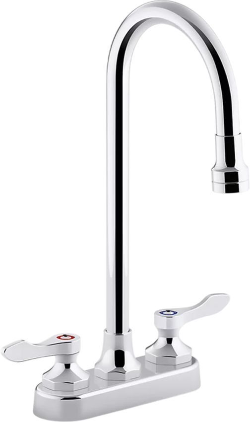KOHLER® Triton® Bowe® Polished Chrome Centerset Bathroom Sink Faucet with Aerated Flow, Gooseneck Spout and Lever Handles, 1.0 Gpm-0