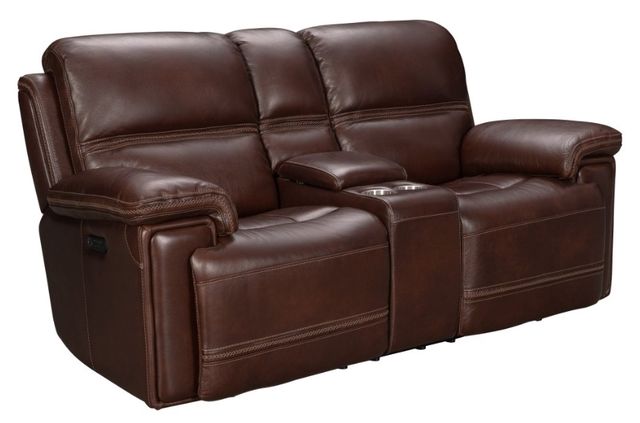 BarcaLounger® Sedrick El-Paso Walnut Leather Power Reclining Loveseat-0